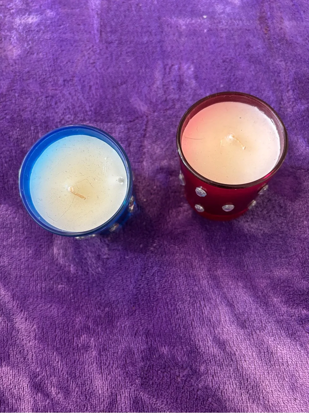God Bless America Plaque with Red and Blue Candles